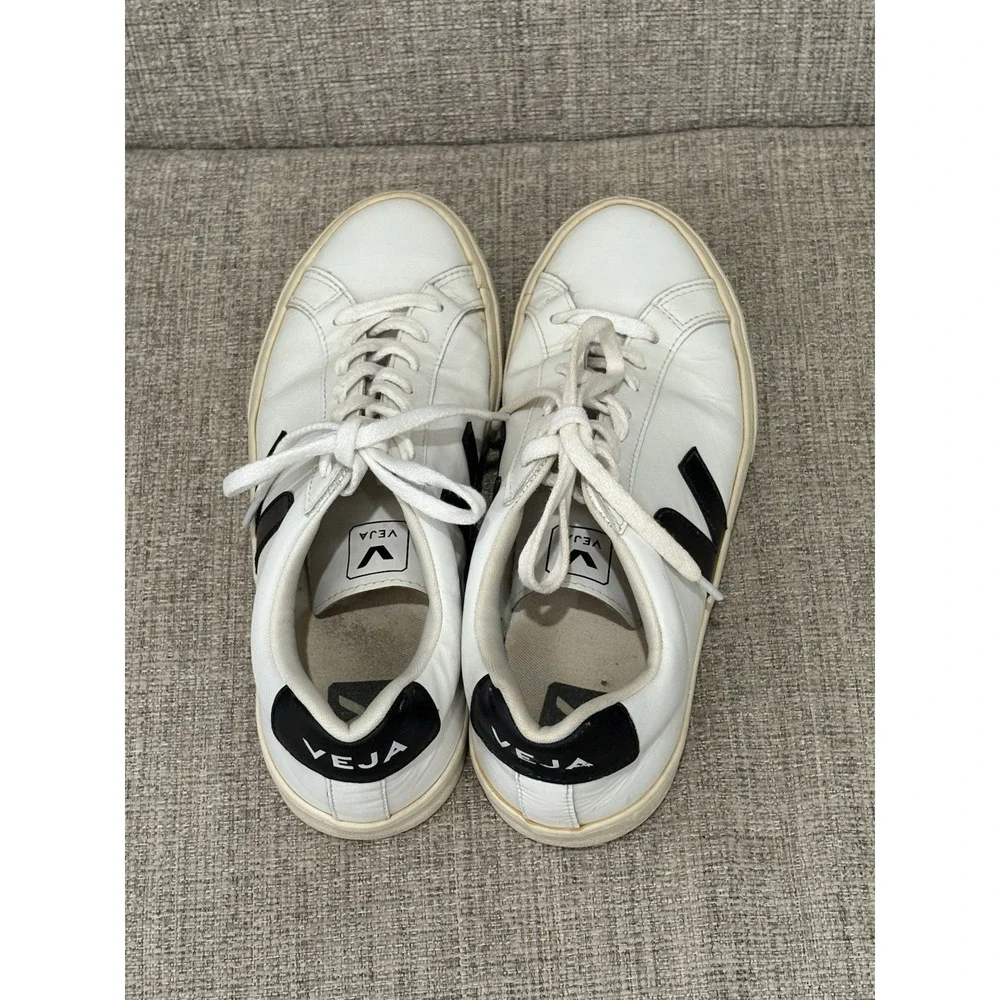 Veja Esplar Leather Sneakers White/Black Sz 10